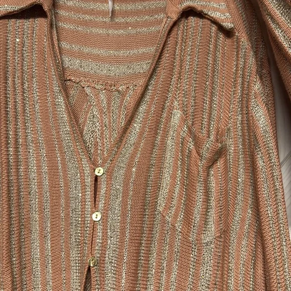 Free People Beach Bash Sweater Set Size Medium Peach Rare - Picture 8 of 9
